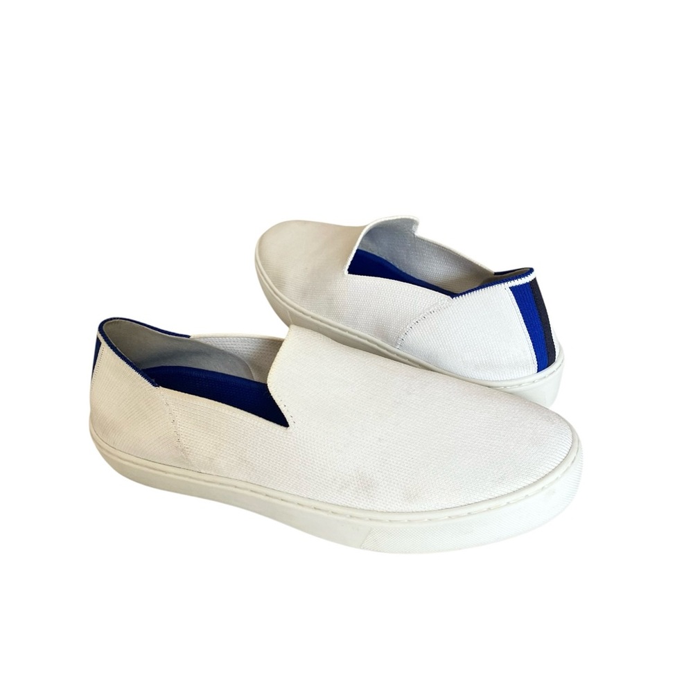 Rothy’s Womens Original Slip On White Casual Knit Sneakers Shoes Size 9 Washable